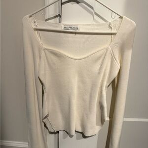 Endless Rose Cream Asymmetrical Fitted Blouse